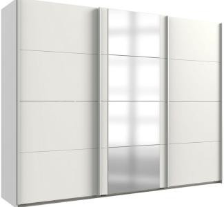 Schwebetürenschrank Barmbek Kleiderschrank 270x64x208cm weiß Spiegel 3-türig