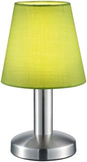 Tischlampe Stoff Lampenschirm Grün mit Touchfunktion LED dimmbar 24 cm