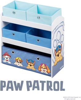 roba 'Paw Patrol' Spielregal mit 5 Boxen, Holz weiß / grau, 63,5 x 29,5 x 67,0 cm