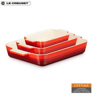 Le Creuset Auflaufform Set ofenrot - Orange