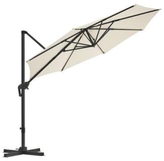 SONGMICS Sonnenschirm, Ø 300 cm, UPF 50+, 360° drehbar, mit Ständer