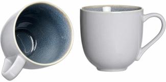 Ritzenhoff & Breker Becher Skagen Stone, Kaffeebecher, Teetasse, Kaffee Tasse, Porzellan, Blau, 440 ml, 420166