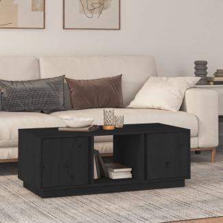 vidaXL Couchtisch Schwarz 110x50x40 cm Massivholz Kiefer [814428]