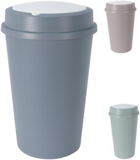 Abfalleimer mit automatischer Deckelöffnung Mülleimer, 47 Liter Hellblau