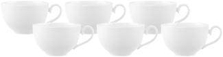 Villeroy & Boch Royal Kaffeeobertasse weiß 260 ml 6er Set