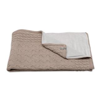 Baby´s Only Nickistoff Kinderdecke 'Cable' taupe, 100 x 135 cm