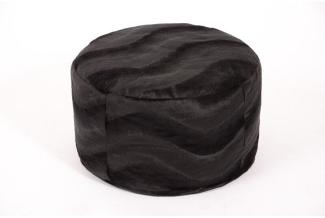 Sitzkissen Hocker rund Pouf PANTHER schwarz Breite ca. 47 cm, Höhe ca. 34 cm