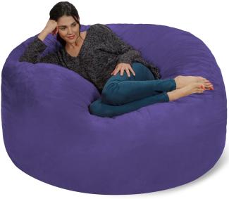 Chill Sack Bohnenbeutelstuhl: Riesen-5' Memory-Foam-Möbel Sitzsack - großes Sofa mit weicher Microfaserabdeckung - lila