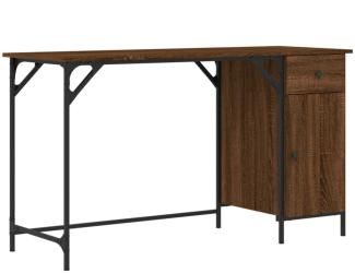 vidaXL Computertisch Braun Eiche-Optik 131x48x75 cm Holzwerkstoff