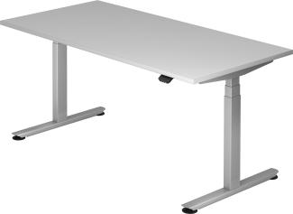 bümö® smarter Schreibtisch Serie-XDLB elektrisch höhenverstellbar mit Bluetooth & App-Steuerung 160 x 80 cm in grau