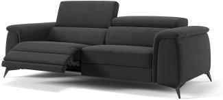 Sofanella Dreisitzer LIVORNO Stoffsofa Couch hochwertig in Schwarz