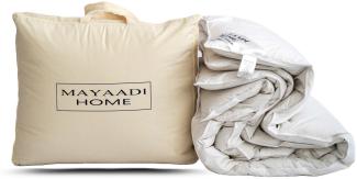 Mayaadi-Home HS49 Bettdecke Baumwolle 70% Daunen 30% Federn Weiß 200x220 cm 2500 Gramm