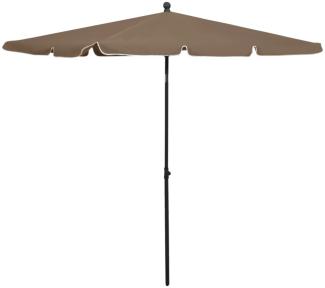 Sonnenschirm mit Mast 210x140 cm Taupe