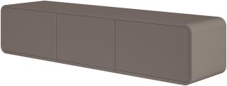 Selsey Oro - TV-Hängeboard mit 3 Schubladen, dunkelbeige, 154 cm