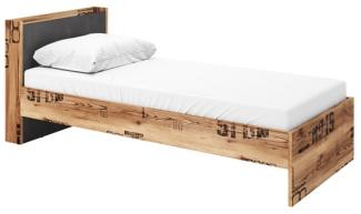 Bett Fargo Einzelbett 90x200cm Canyon Alpine Spruce Raw Steel