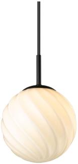 Halo Design No. 739301 Pendelleuchte Twist Ball Opal Schwarz 15cm