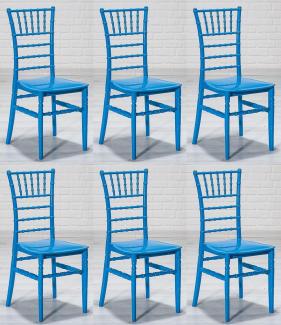 Casa Padrino Designer Acryl Stuhl Set Blau 40 x 46 x H. 92,5 cm - Esszimmerstühle - Acryl Esszimmer Möbel
