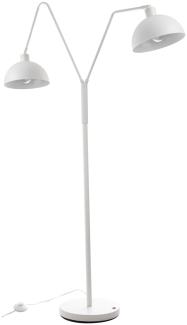 SetOne by Musterring 'Twin' Stehlampe mit Fußschalter, Metall weiß, 22 x 150 cm
