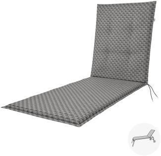 Doppler Sitzauflage "Living" Sun, grau rattan, für Rollliege (195 x 60 x 6 cm)