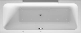 Duravit Whirlwanne DuraStyle 1700x750mm, Einbauversion oder für Wannenverkleidung, 1 Rückenschräge links, Gestell, Ab- und Überlaufgarnitur, Airsystem - 760296000AS0000