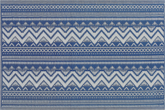 Outdoor Teppich blau 120 x 180 cm geometrisches Muster NAGPUR