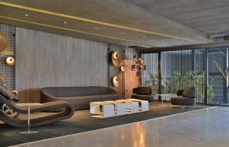 Casa Padrino Designer Sofa Grau 315 x 82 x H. 70 cm - Wohnzimmer Sofa - Loft Sofa - Hotel Sofa - Lobby Sofa - Luxus Qualität