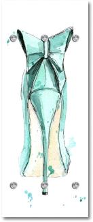 Queence Garderobe - "Omid" Druck auf hochwertigem Arcylglas inkl. Edelstahlhaken und Aufhängung, Format: 50x120cm