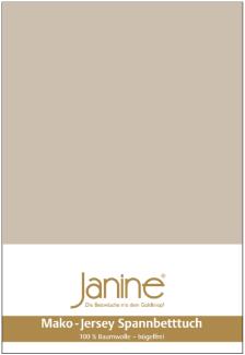 Janine Mako Jersey Spannbetttuch Bettlaken 180 - 200 x 200 cm OVP 5007 19 naturell