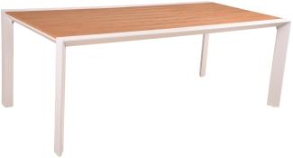Tisch VENICE 200cm Alu Kunststoff in Holzoptik Holz-Optik Gartentisch Garten Gartenmöbel Möbel