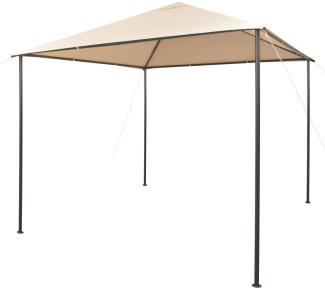 vidaXL Pavilion Partyzelt Überdachung 3x3 m Stahl Beige 43172