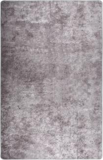 Teppich Waschbar 80x150 cm Grau Rutschfest