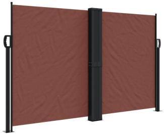 Seitenmarkise Ausziehbar Braun 140x1200 cm