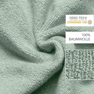 HOMESTORY Premium Handtuch-Set 100% Baumwolle, Frottee, weich, saugstark und schnelltrocknend, 380g/m², Oeko-Tex 100, Mint 10x Badetuch - 100x150 cm