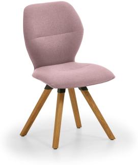 Niehoff Sitzmöbel Merlot Design-Stuhl Stativ-Gestell Massivholz/Stoff Venice 180° Drehbar mit Rückho Aubergine Wildeiche