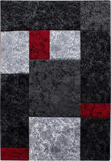 Kurzflor Teppich Hara rechteckig - 160x230 cm - Rot