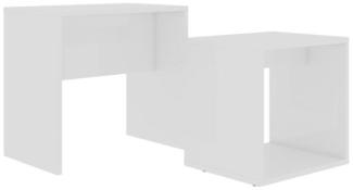 vidaXL Couchtisch-Set Weiß 48 x 30 x 45 cm Spanplatte