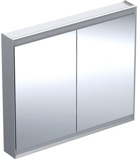 Geberit ONE Spiegelschrank mit ComfortLight, 2 Türen, Aufputzmontage, 105x90x15cm, 505. 814. 00, Farbe: Aluminium eloxiert - 505. 814. 00. 1