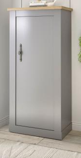 Kommode Rideau in grau und Eiche Artisan 68 x 142 cm