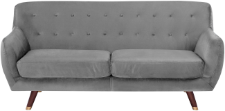 3-Sitzer Sofa Samtstoff grau BODO