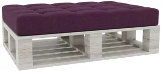 Gutekissen® Palettenkissen Gesteppte Kissen mit Knöpfen, Palettenauflagen Sitzkissen Rückenlehne Gesteppt PFG (Sitzkissen 120x50, Violett)