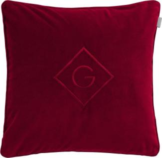 Gant Home Kissenhülle Velvet G Cushion Samt Ruby Red (50x50cm) 853080301-630