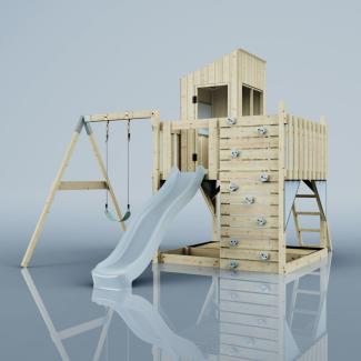 PolarPlay Spielturm Brita aus Holz in Blau