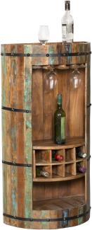INTERIA Home & Living Weinbar KAVERI Bar Schrank Kommode Sideboard Holz Mango
