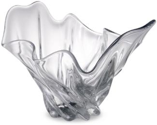 Casa Padrino Luxus Schüssel 42 x 27 x H. 25 cm - Moderne Deko Schüssel aus mundgeblasenem Glas - Deko Accessoires - Luxus Qualität