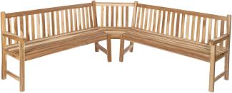 Gartenbank Eckbank 210 x 210 cm Teak-Holz FELIA 42147565