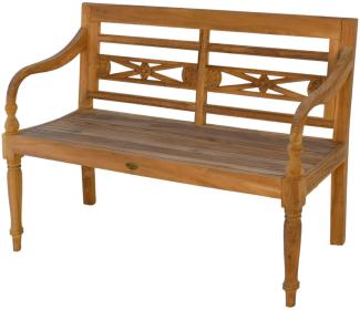 Gartenbank Aoste Teak Massivholz - Breite: 120 cm