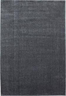 Kurzflor Teppich Alberto Läufer - 80x250 cm - Grau