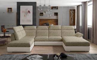 Ausziehbares Sofa VANELLA, U-Form, 330x102x216, berlin 03/soft 33, recht