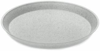 Koziol Kleiner Teller Connect, Speiseteller, Servierteller, Thermoplastischer Kunststoff, Organic Grey, 20,5 cm, 3100670