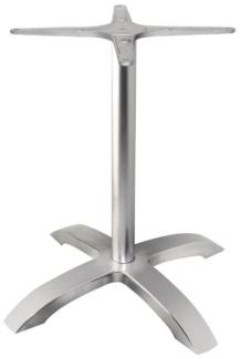 Bolero Tischfuß mit Fußkreuz gebürstetes Aluminium 68cm hoch